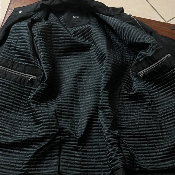 BOSS Men's Black and Dark Brown Military Jacket - Picture 7 of 10